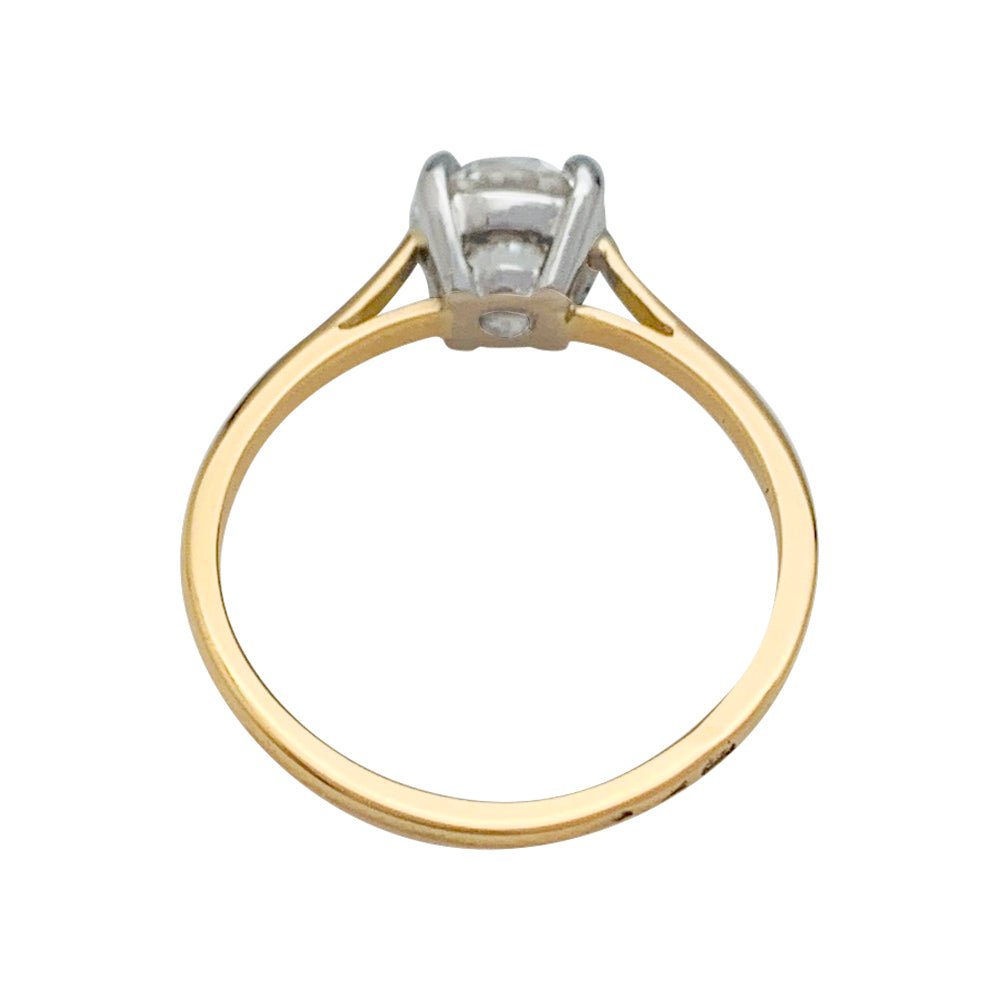 Solitaire diamant 1,03 carats deux ors - Castafiore