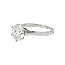Solitaire diamant 2,09 carats or et platine - Castafiore