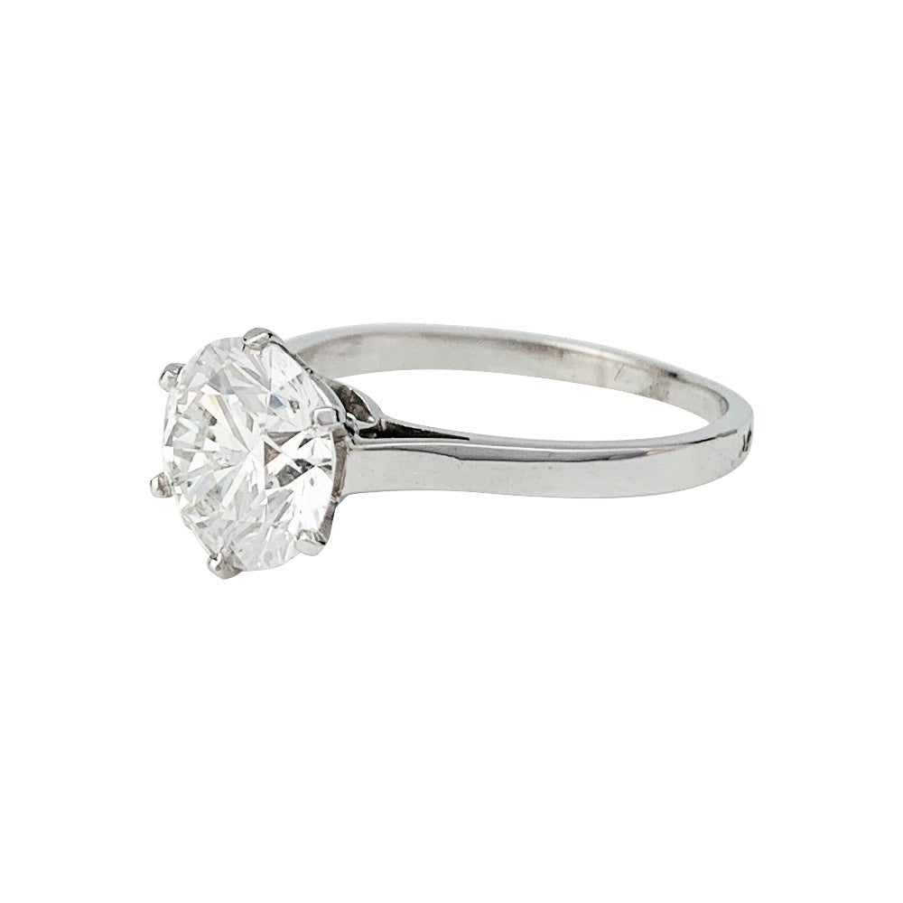 Solitaire diamant 2,09 carats or et platine - Castafiore