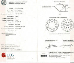 Solitaire diamant 2,09 carats or et platine - Castafiore