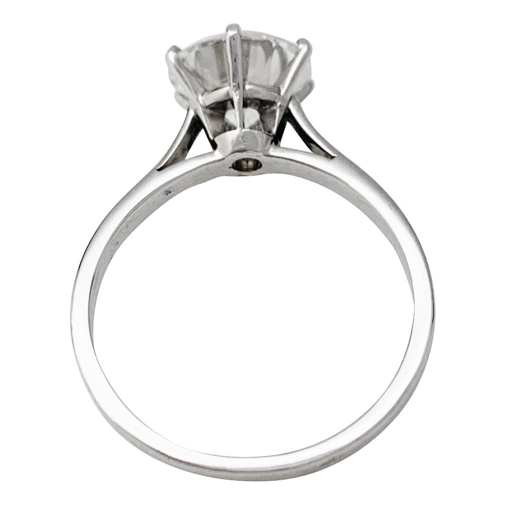 Solitaire diamant 2,09 carats or et platine - Castafiore