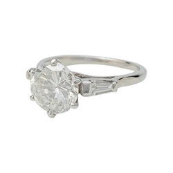 Solitaire diamant 2,44 carats en or blanc - Castafiore