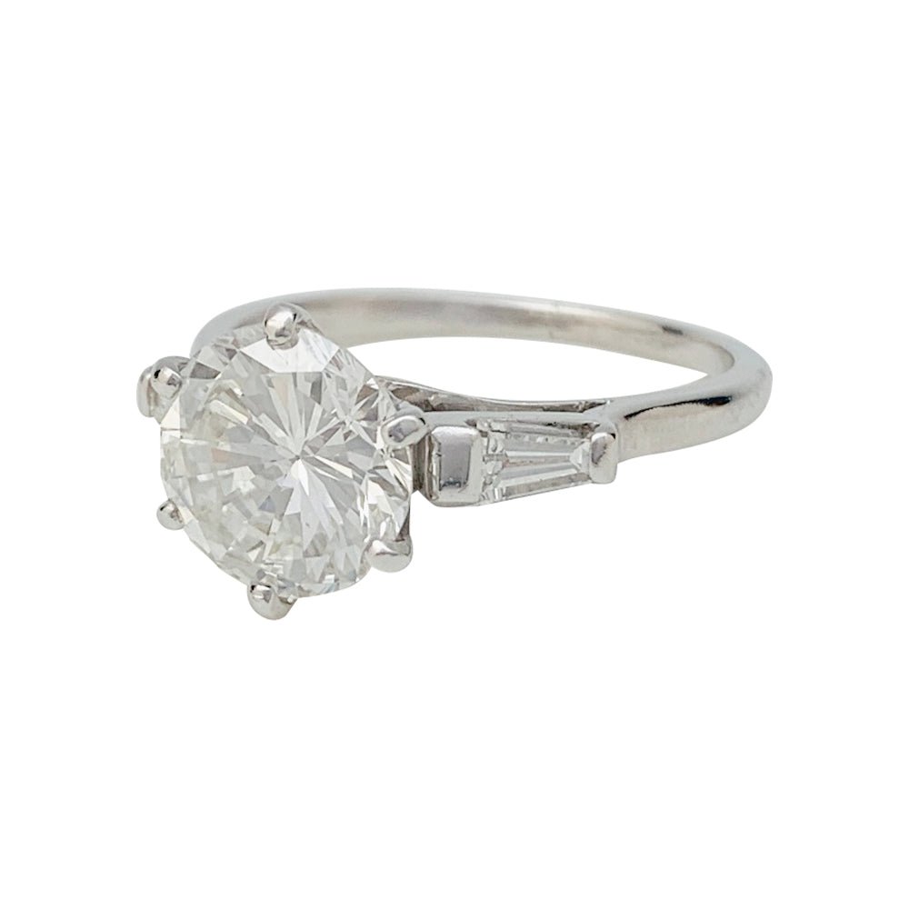 Solitaire diamant 2,44 carats en or blanc - Castafiore