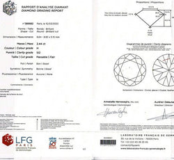 Solitaire diamant 2,44 carats en or blanc - Castafiore