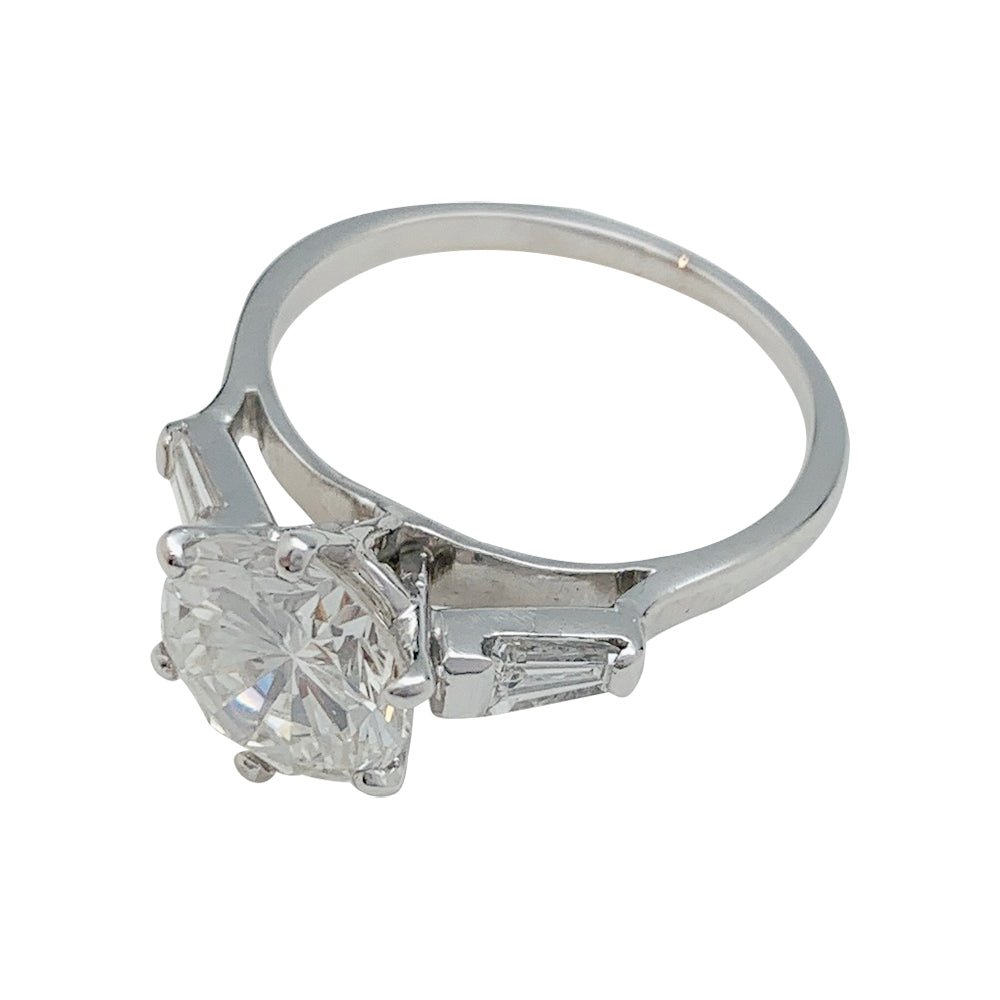 Solitaire diamant 2,44 carats en or blanc - Castafiore