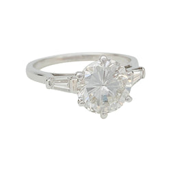 Solitaire diamant 2,44 carats en or blanc - Castafiore