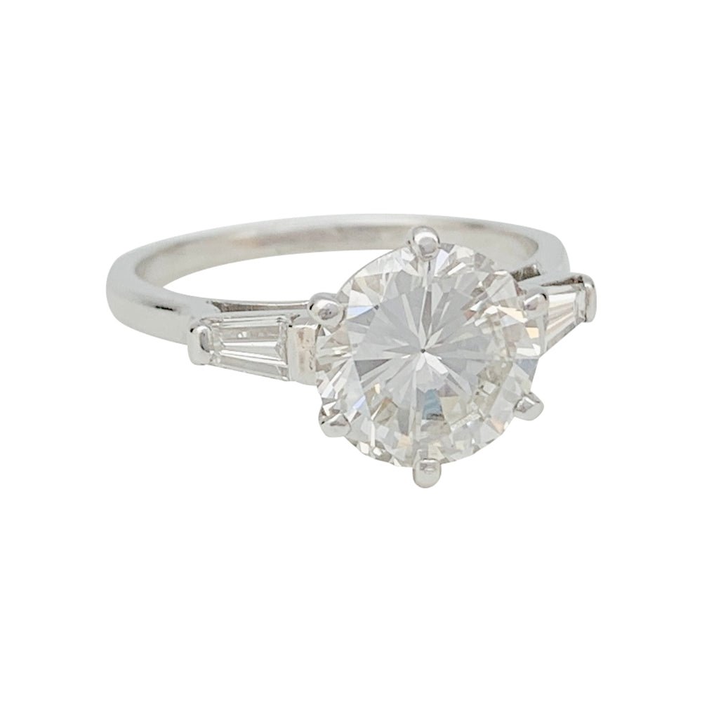 Solitaire diamant 2,44 carats en or blanc - Castafiore