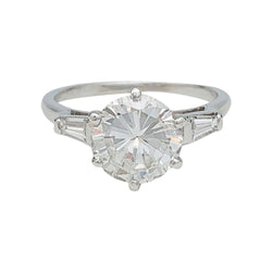 Solitaire diamant 2,44 carats en or blanc - Castafiore