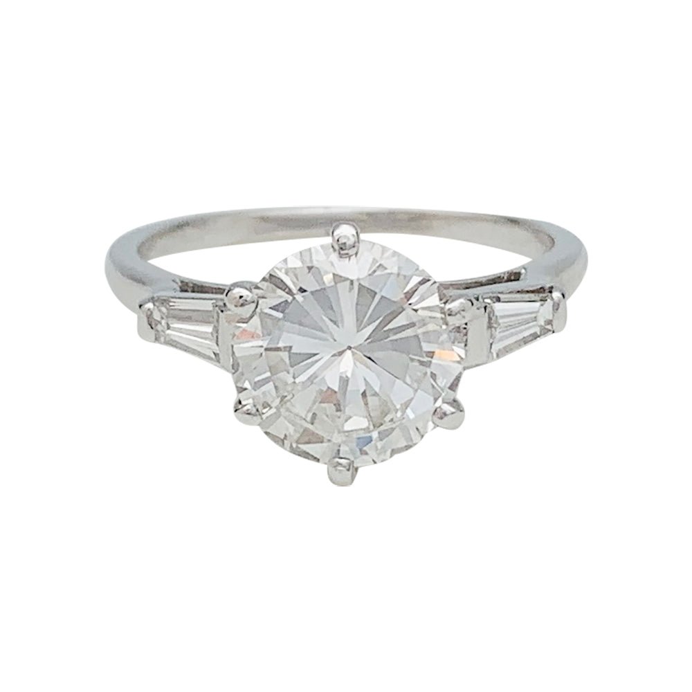Solitaire diamant 2,44 carats en or blanc - Castafiore