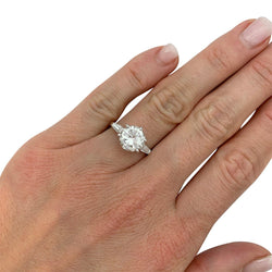 Solitaire diamant 2,44 carats en or blanc - Castafiore
