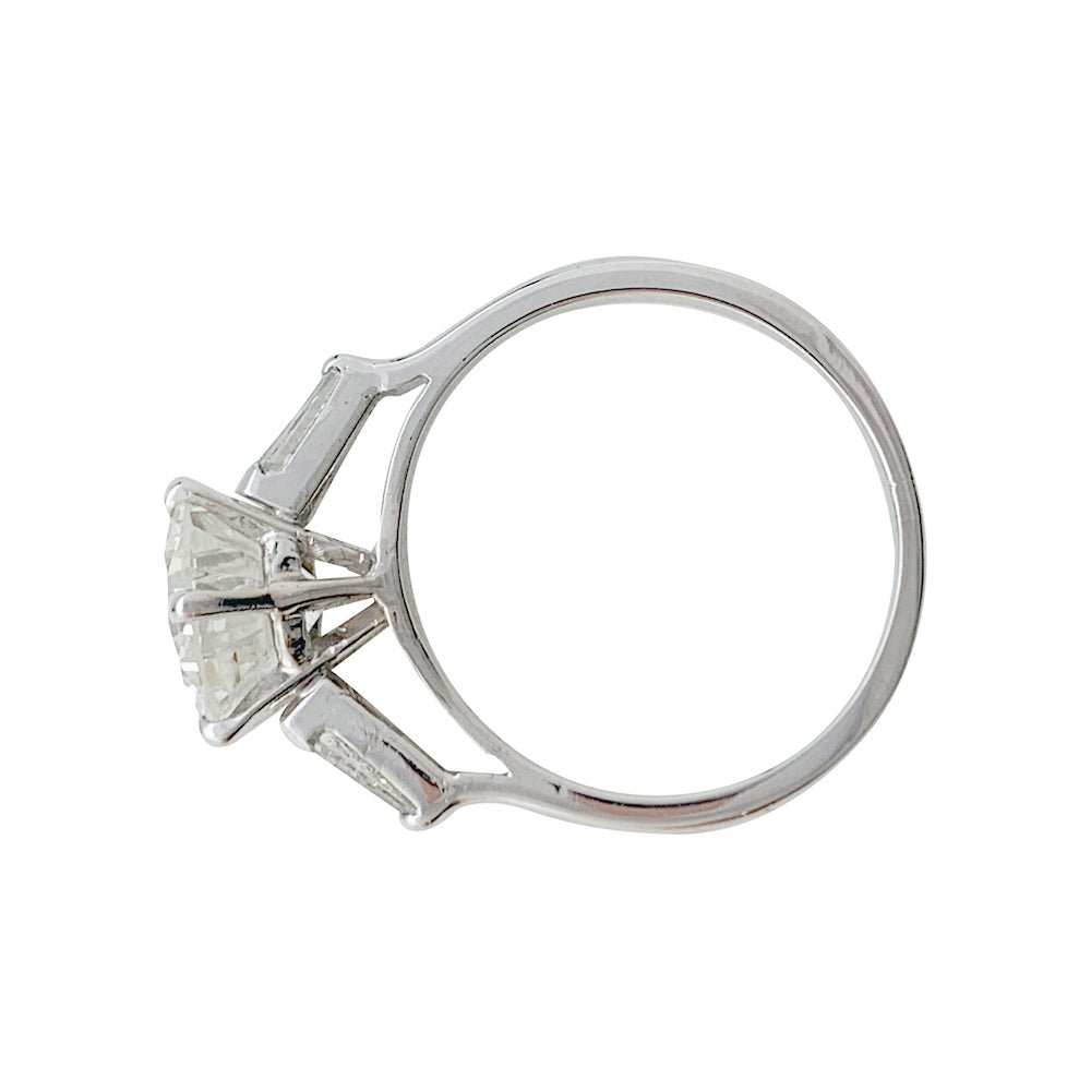 Solitaire diamant 2,44 carats en or blanc - Castafiore