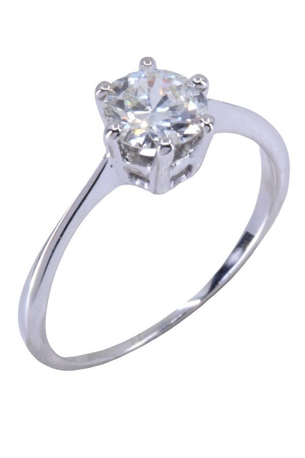 Solitaire diamants 0.90 carat en or blanc - Castafiore
