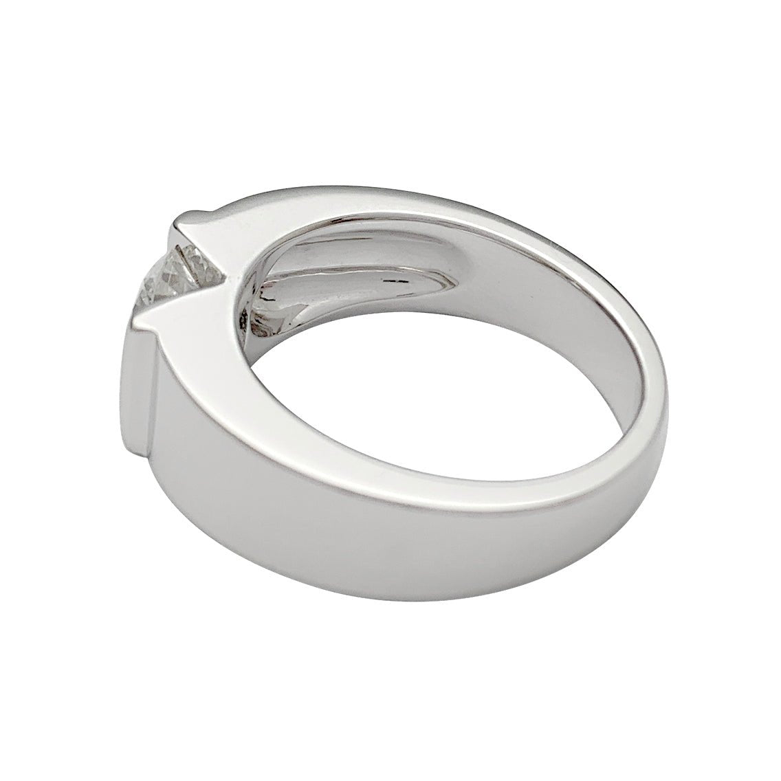 Solitaire en or blanc, diamant 1,14 carats - Castafiore