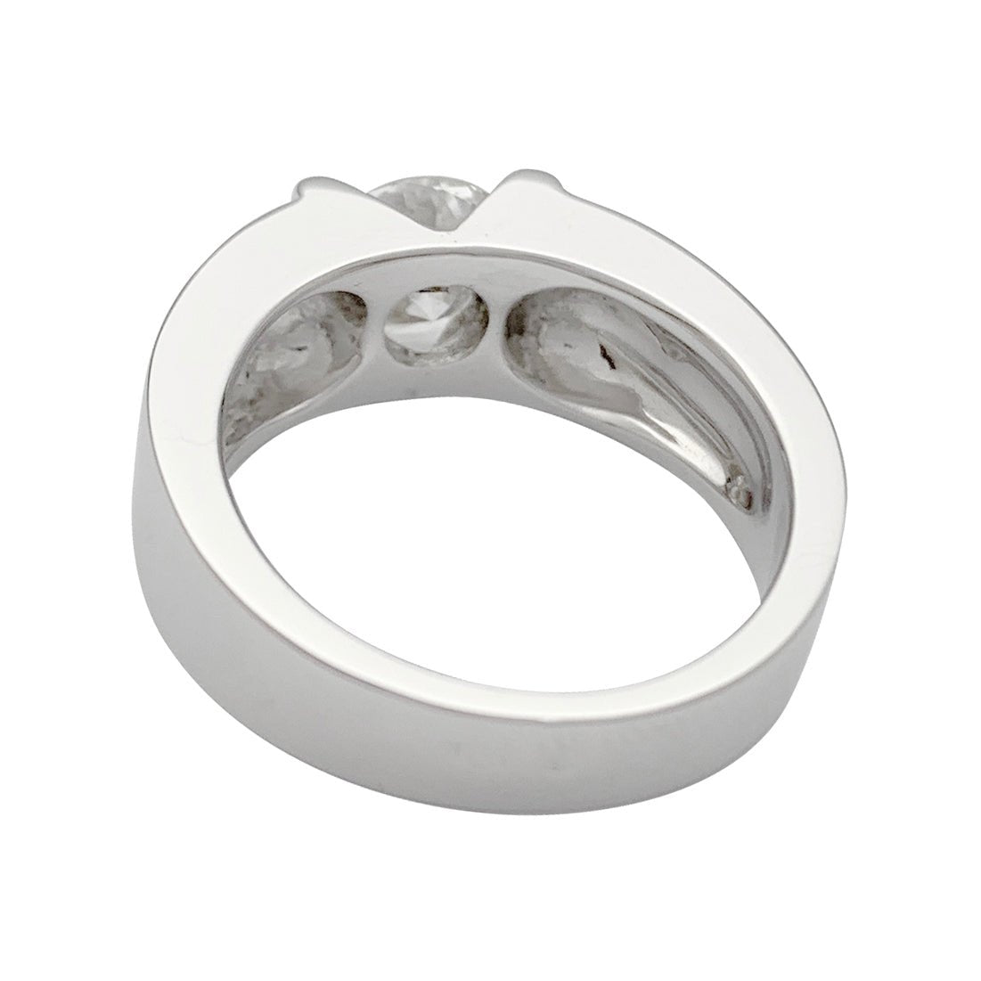 Solitaire en or blanc, diamant 1,14 carats - Castafiore