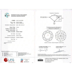 Solitaire en or blanc, diamant 1,14 carats - Castafiore