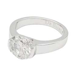 Solitaire en platine, diamant 1,82 carat - Castafiore