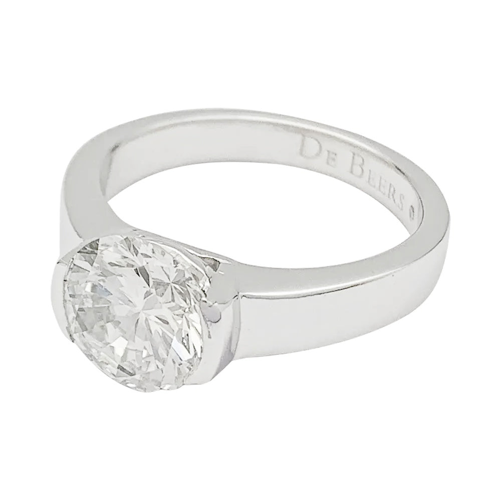 Solitaire en platine, diamant 1,82 carat - Castafiore