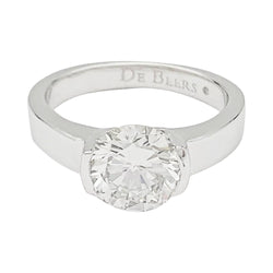 Solitaire en platine, diamant 1,82 carat - Castafiore