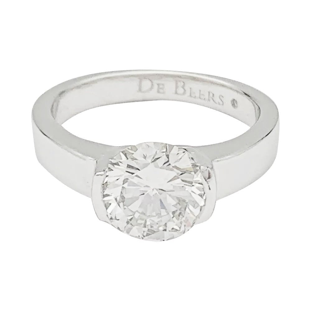 Solitaire en platine, diamant 1,82 carat - Castafiore