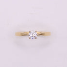 Solitaire or jaune diamant serti 4 griffes 0.30 ct - Castafiore