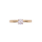 Solitaire or jaune diamant serti 4 griffes 0.30 ct - Castafiore