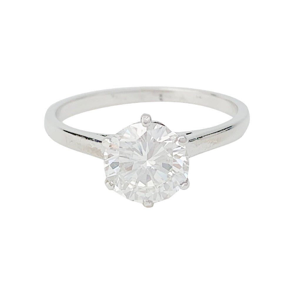 Solitaire platine et diamant, 1,2 carat - Castafiore