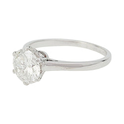 Solitaire platine et diamant, 1,2 carat - Castafiore