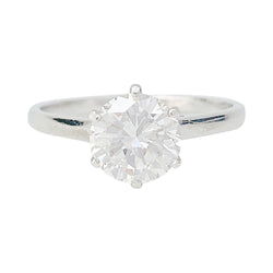 Solitaire platine et diamant, 1,2 carat - Castafiore