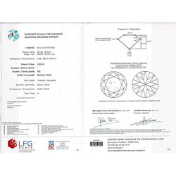 Solitaire platine, or blanc, diamant 2,30 cts - Castafiore