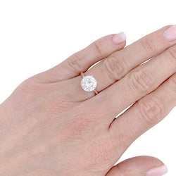 Solitaire platine, or blanc, diamant 2,30 cts - Castafiore