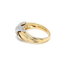 Tiffany & Co. Diamond Iconic X Gold & Platinum Ring - Castafiore