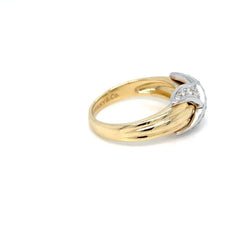 Tiffany & Co. Diamond Iconic X Gold & Platinum Ring - Castafiore
