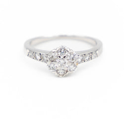 Van Cleef & Arpels Bague Fleurette Or blanc Diamant - Castafiore