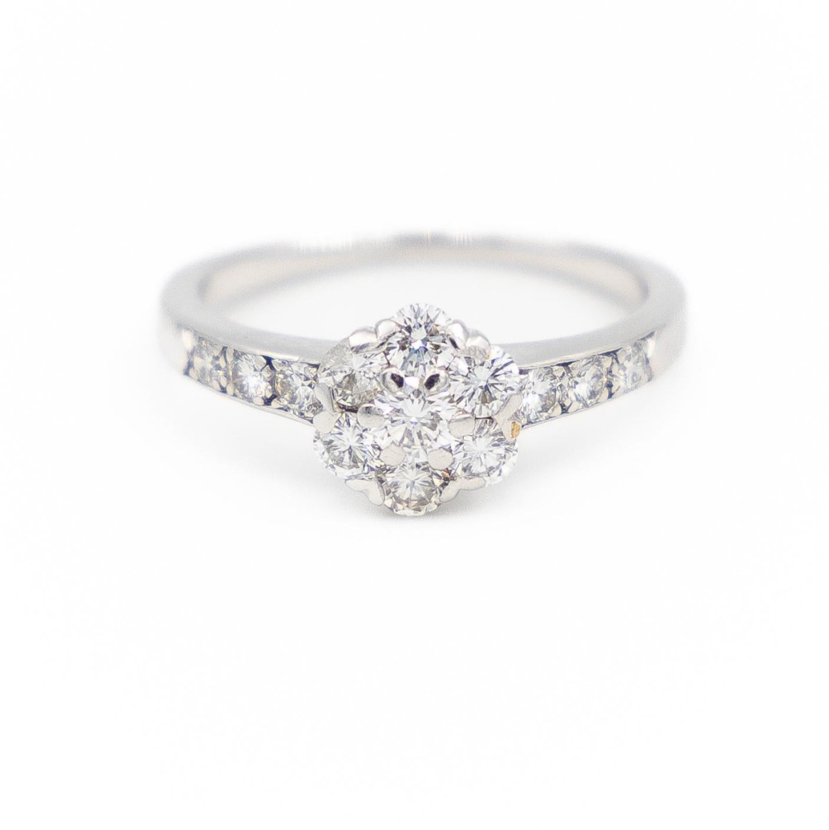 Van Cleef & Arpels Bague Fleurette Or blanc Diamant - Castafiore